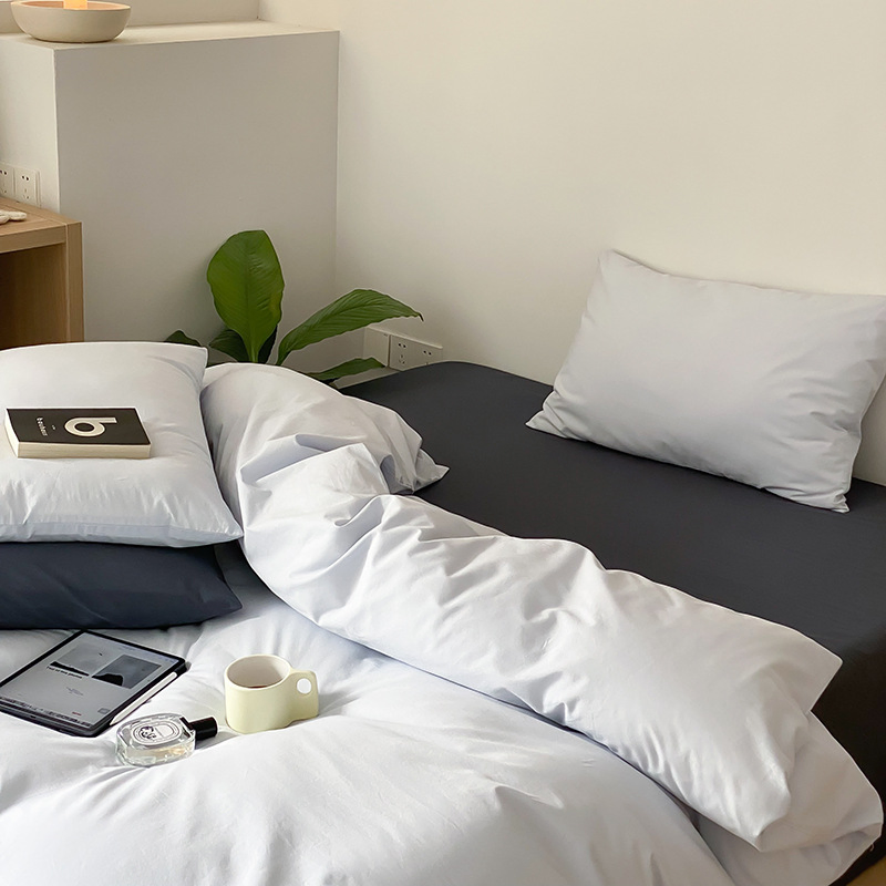 Customized Solid Color Bed Sheet Set Microfiber Warm Home Flat Sheets Sets