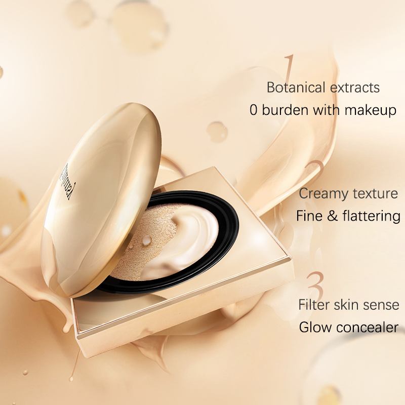 Private Label Caviar Luminous and Brightening Face Air Cushion Bb Cc Cream OEM ODM