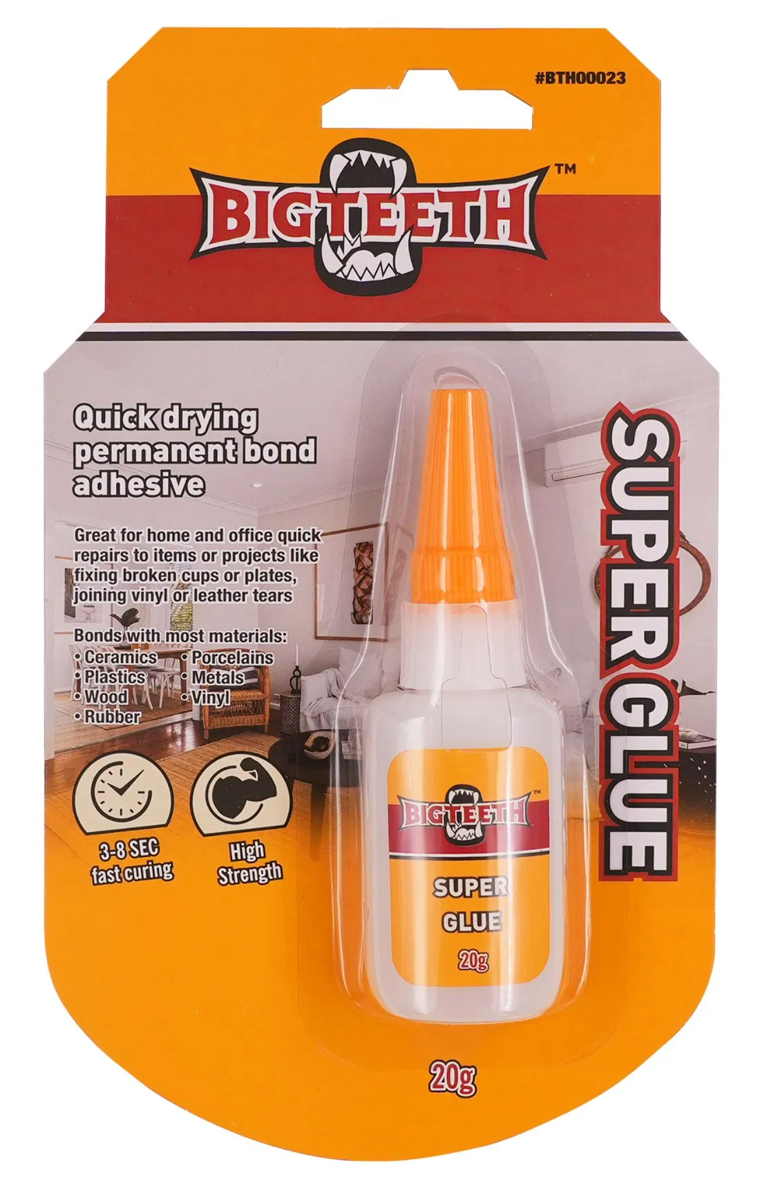 Bigteeth Super Glue 20g Ultra-Strong Quick-Drying Adhesive Bth00023