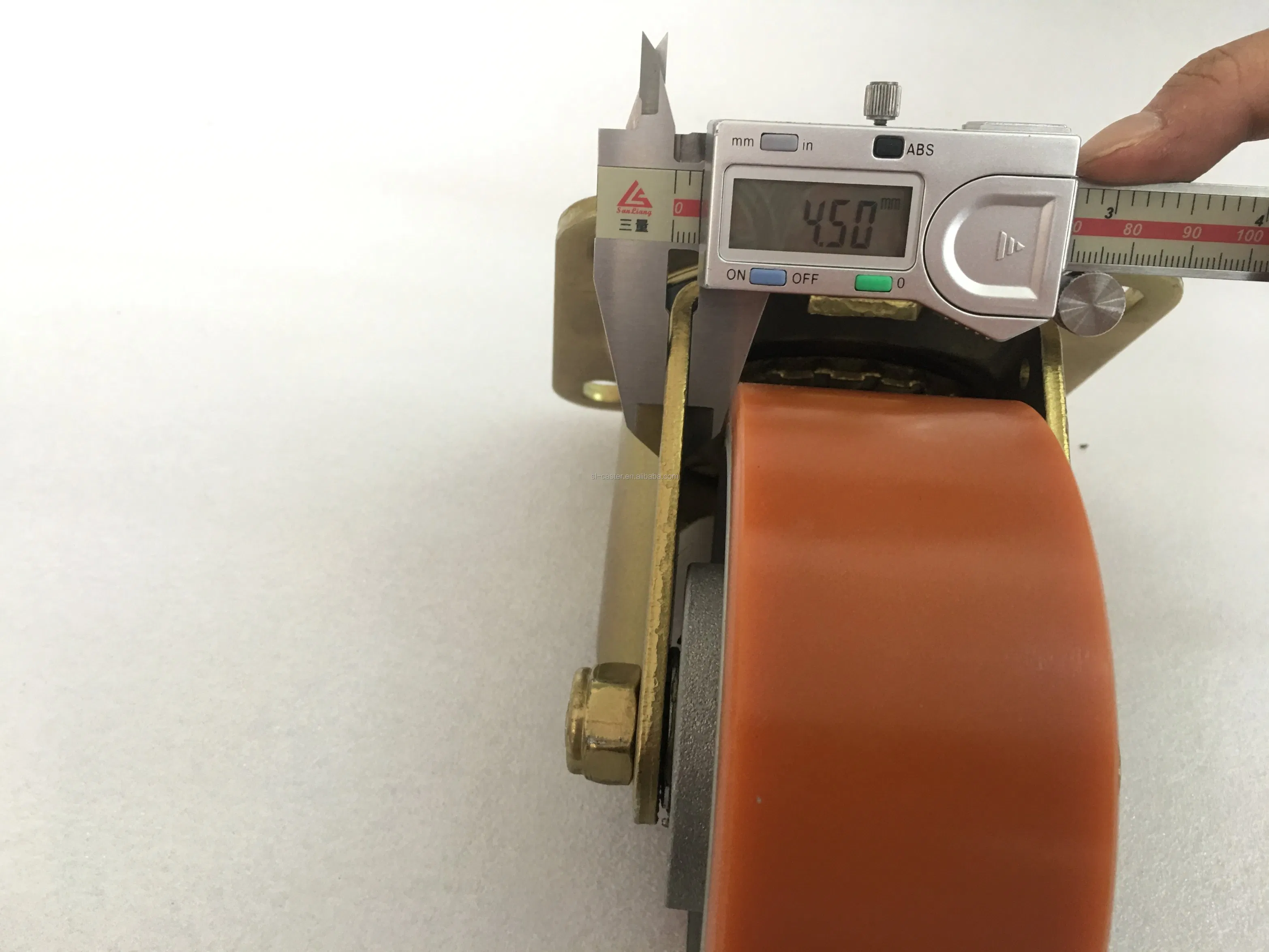 125mm Yellow Zinc Plating Heavy Duty PU Castor 5 Inch Heavy Duty Industrial Equipment Caster Wheels