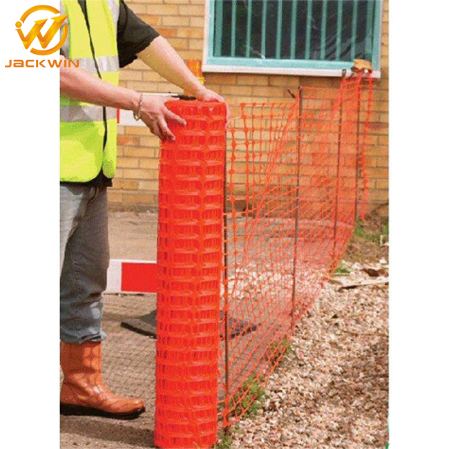 Construction Site Usage Temporary Orange Plastic Safety Fence