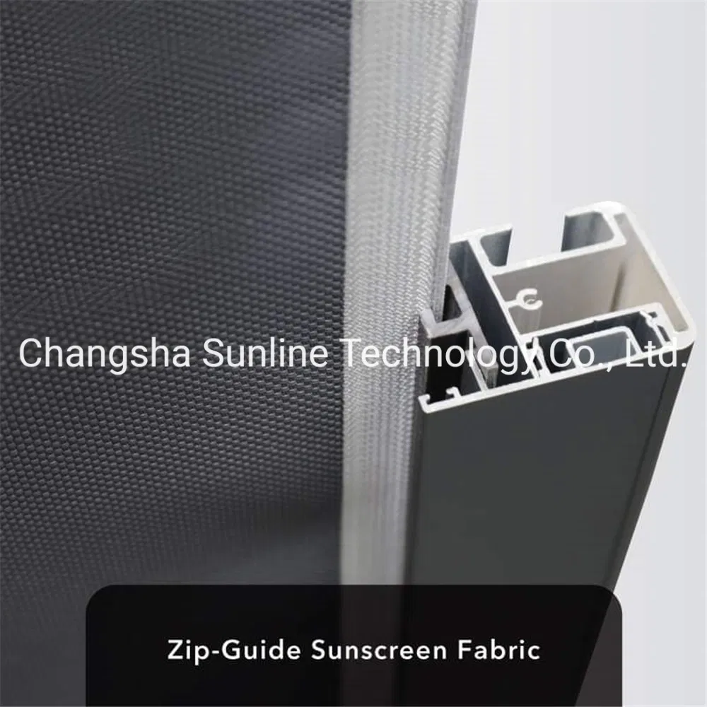 Outdoor Zip Track Windproof Motorized Fabric External Indoor Roller Blind