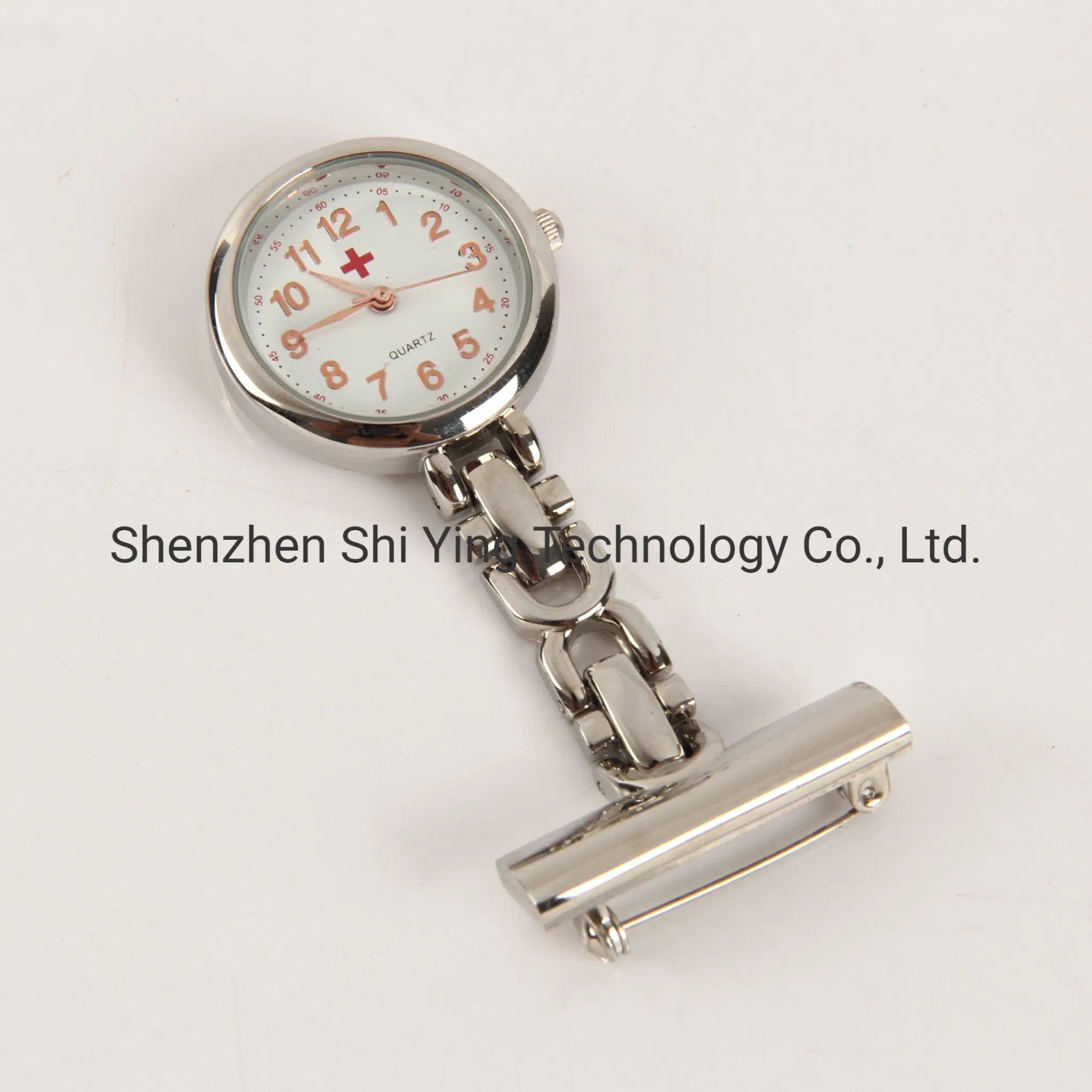 OEM Metal Pocket Fob Pin Breast Clip Stainless Brooch Nursing Quartz Watch for Hospital