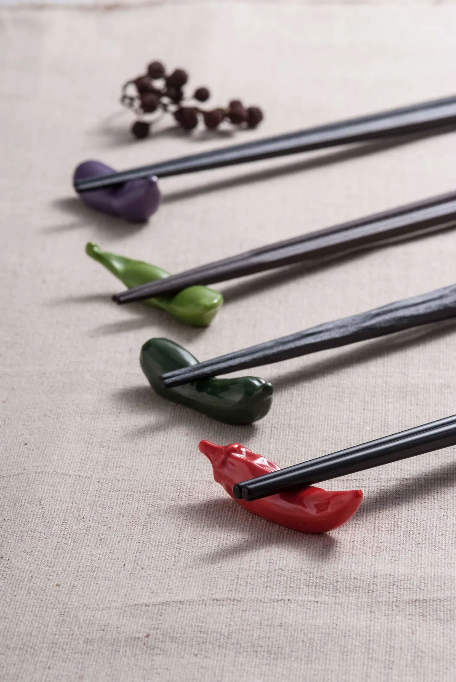 Melamine Red Chill Chopsticks Rests East Asia Style Chopsticks Rest