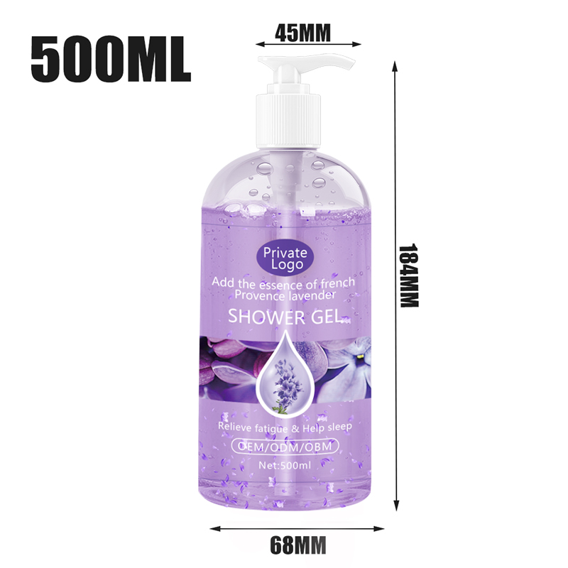 OEM/ODM Lavender Body Wash Relieve Soothe Natural Organic 24h Fragrance Shower Gel
