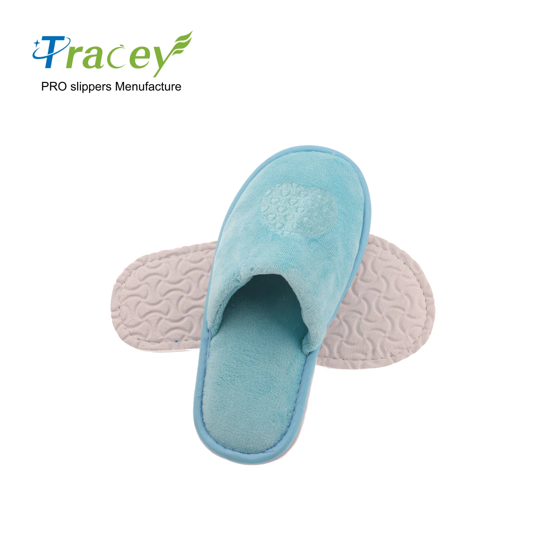 Hotel Disposable Coral Fleece Slippers-Comfortable Soft & Portable Travel Size