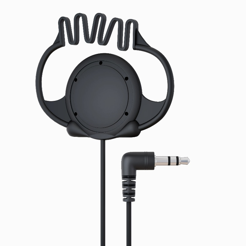 3.5mm Mono Earphone Single Side Hook Headphone for Guide System Skype PC