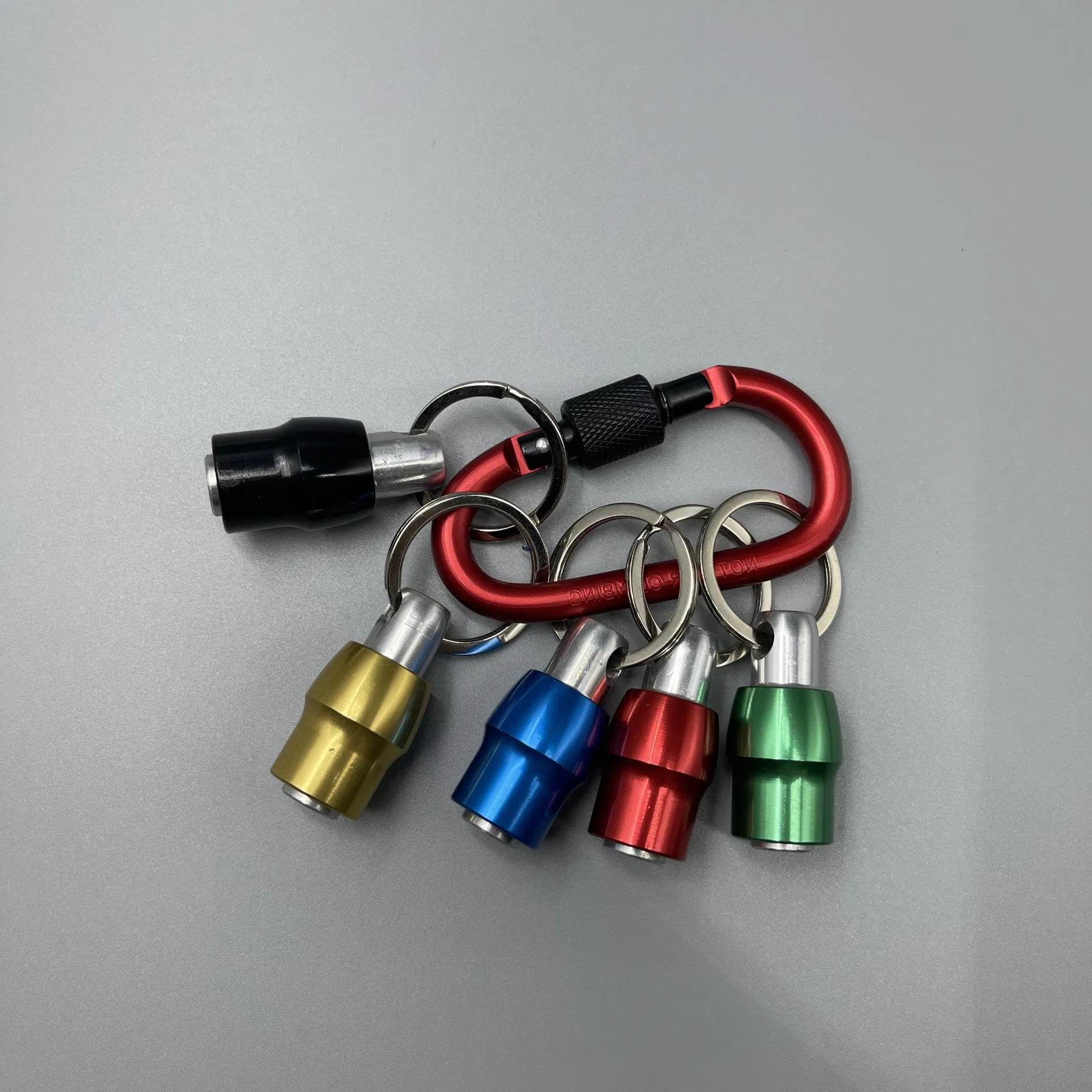 Creative Hex Shank 1/4 Inch Extension Bit Holder Screwdriver with Carabiner Metal Key Chain