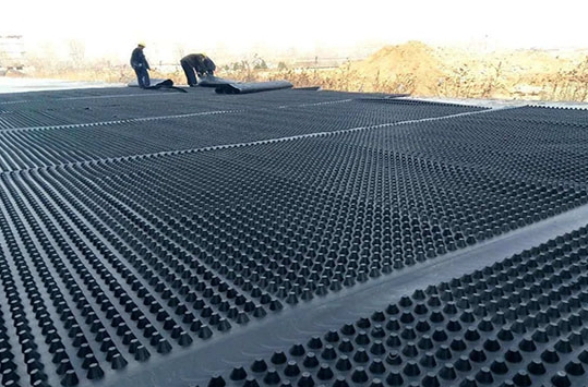 Eco-Friendly Construction Waterproof Dimple Membrane Drain Mat Plastic Sheet HDPE Drainage Board Waterproof Roll Material 3.0mm