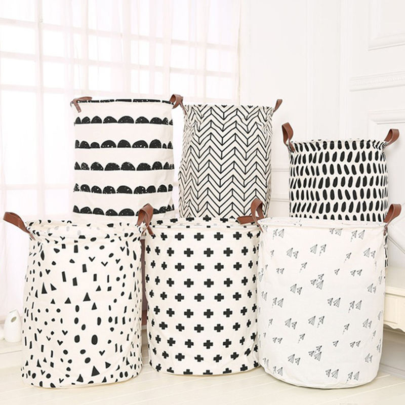 Waterproof Cotton Portable Collapsible Hamper Dirty Laundry Basket