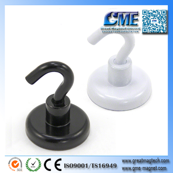 Neodymium White Magnetic Ceiling Hooks Magnets Pot Magnet