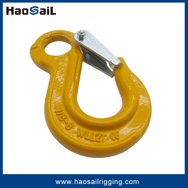 G80 Eye Sling Hook with Latch for Wire Rope Sling and Chain Sling