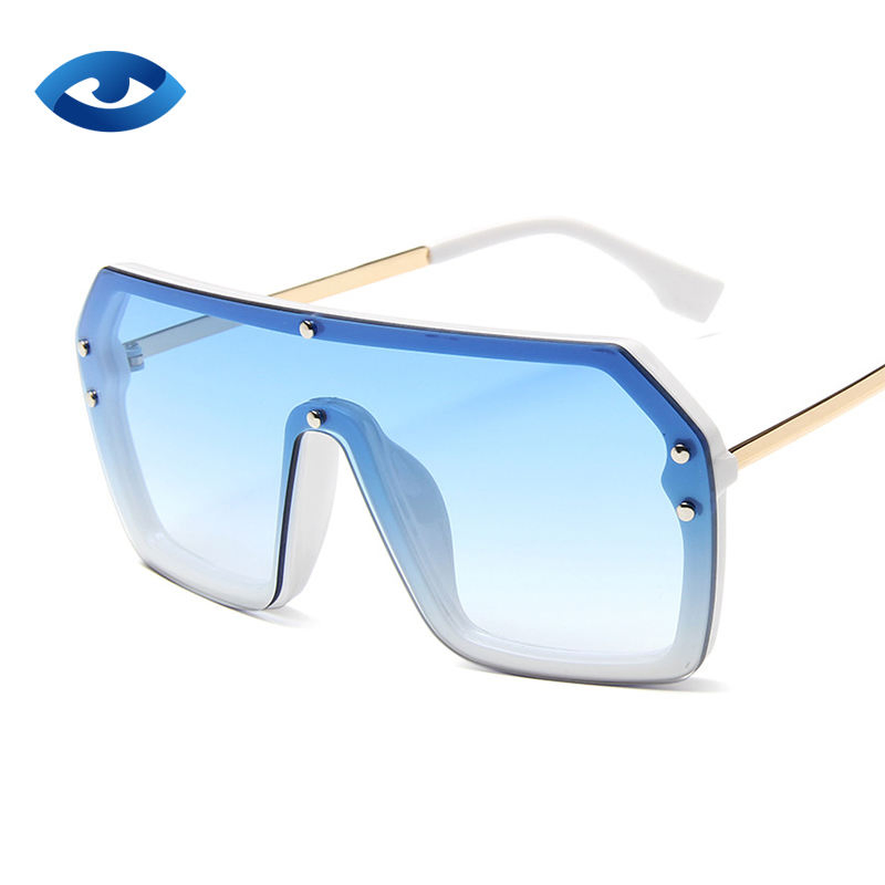 Hot Sell Oversized Gray Paint Lens UV400 Black Acetate Sunglasses High Quality Luxury Fashion Sunglasses