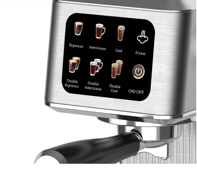 Premium Italian Coffee Maker with Color Touchscreen for Home Use