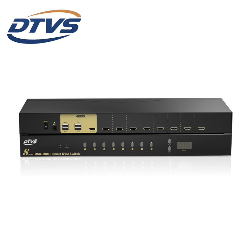 8-портовый KVM-коммутатор HDMI 4K 30Гц с пультом