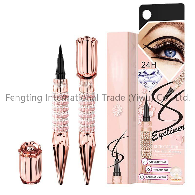Water-Resistant Oil-Resistant Anti-Smudge Fine-Tip Black Liquid Eyeliner Pen