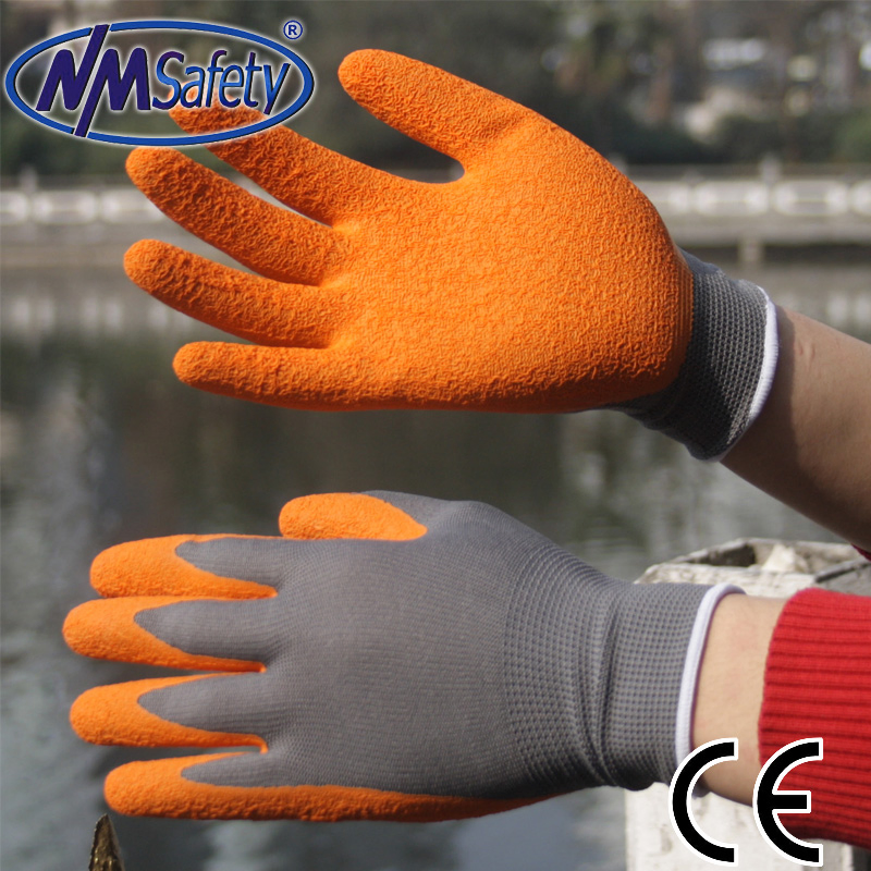 Nmsafety 13G Polyester Liner Latex Coating Work Glove