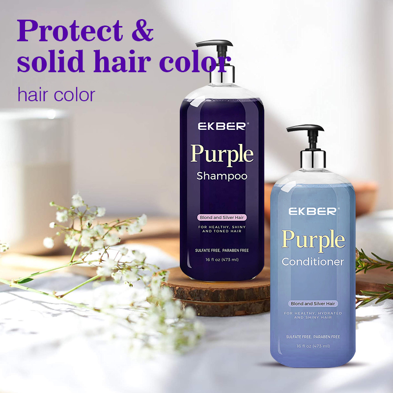 Hot-Selling Purple Shampoo and Conditioner Anti Dandruff Products Purple Grape Shampoo Hair Conditioner