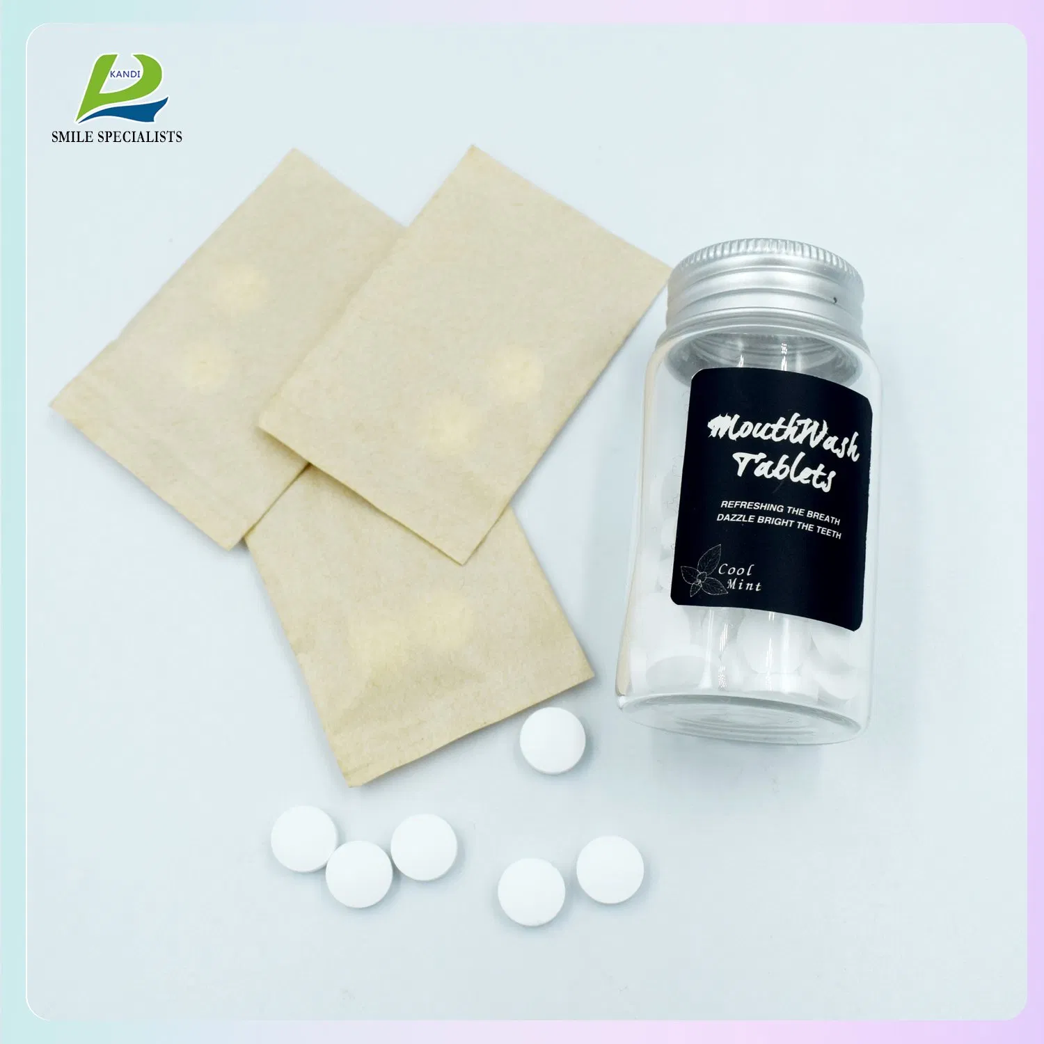 Private Label Teeth Whitening Chewable Solid Toothpaste Tablets for Hotel