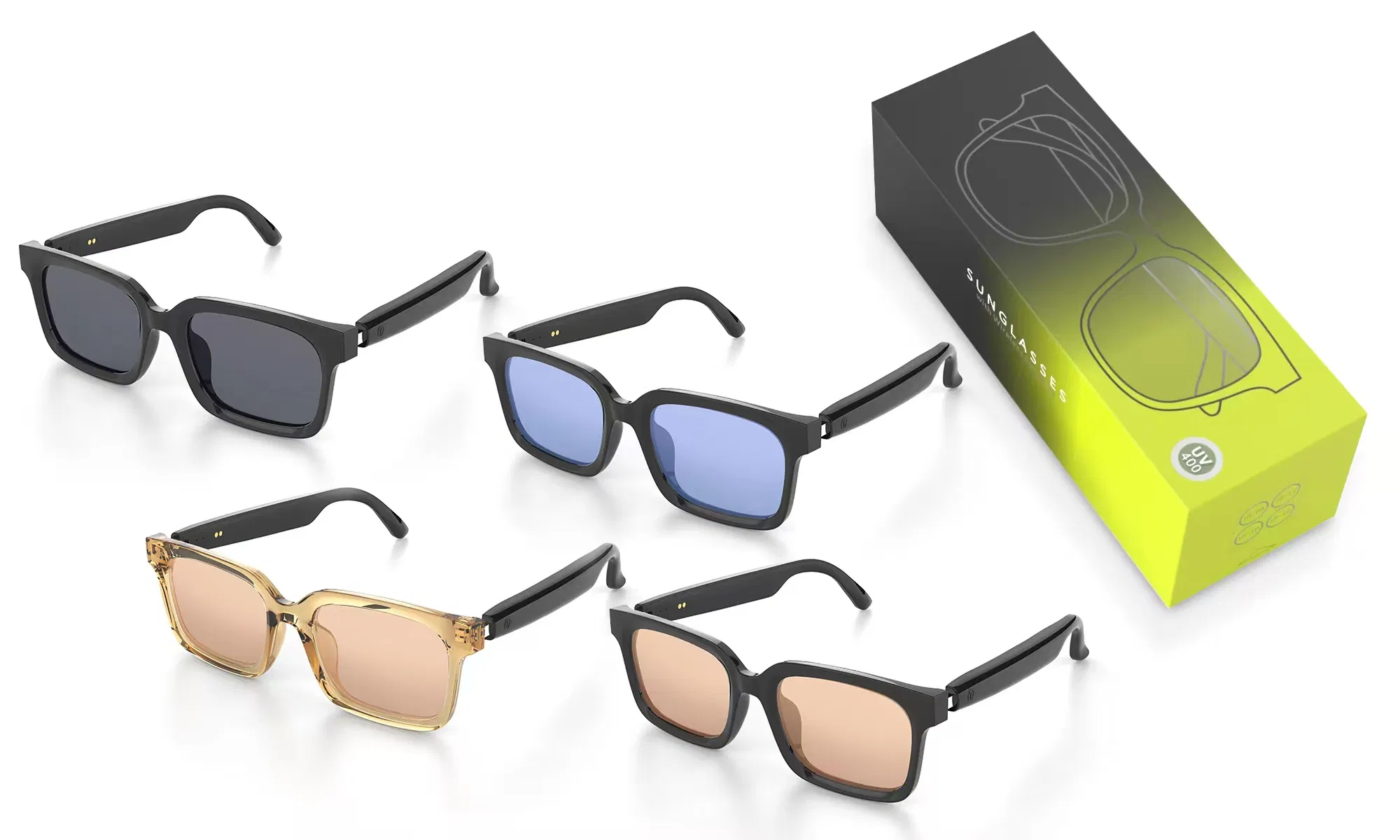 UV Lens Audio Smart Glasses with Ai Assistance and Bluetooth Calling