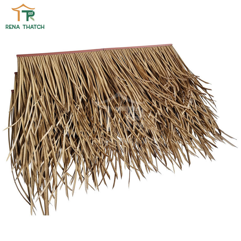 Factory Customized Plastic Synthetic Roof Thatch Artificial Roofing Fiber Thatch in Tiles