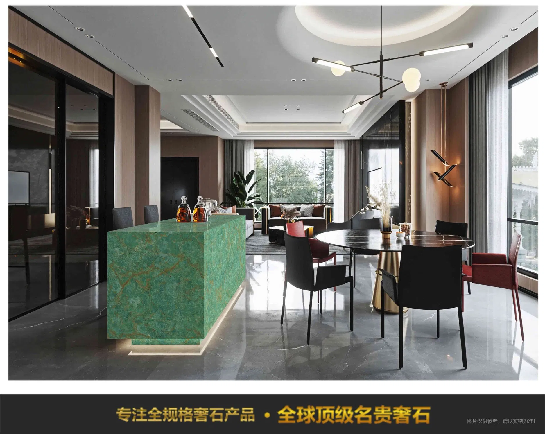 Factory Price Green 1200X2400X9mm Home Project Porcelain Wall Floor Sintered Slab