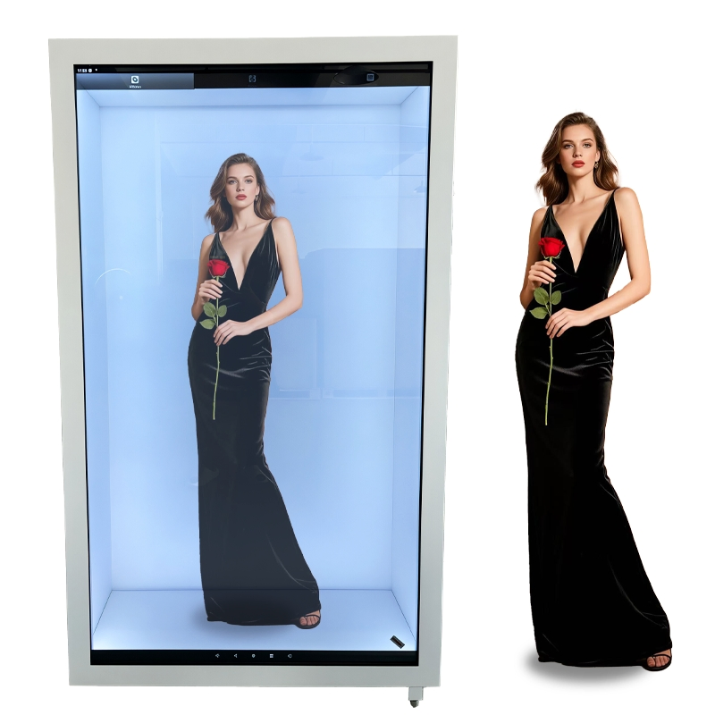 Прозрачный 3D голографический LCD-витрина 86 дюймов с ИИ и сенсорным экраном