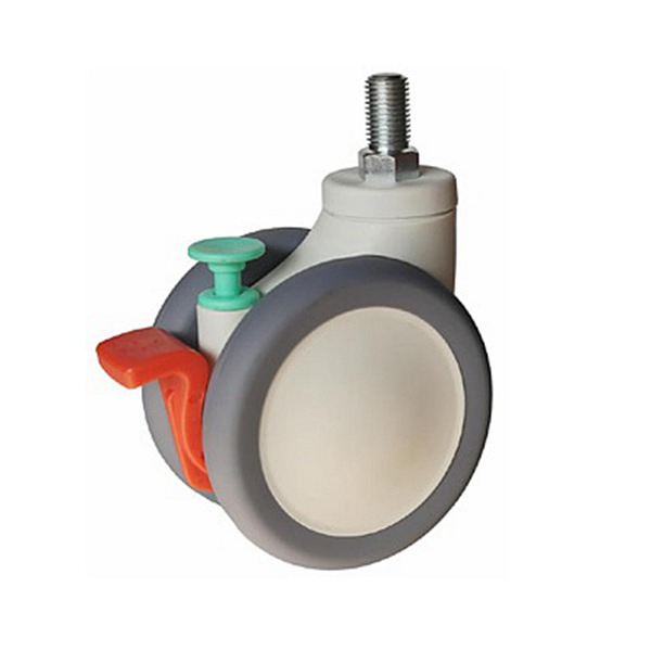 R Series Soft Swivel Reset Caster for Analysis Instruments and Medical Hospital Worktable, B-Ultrasonic Scanner Medical Wheels
