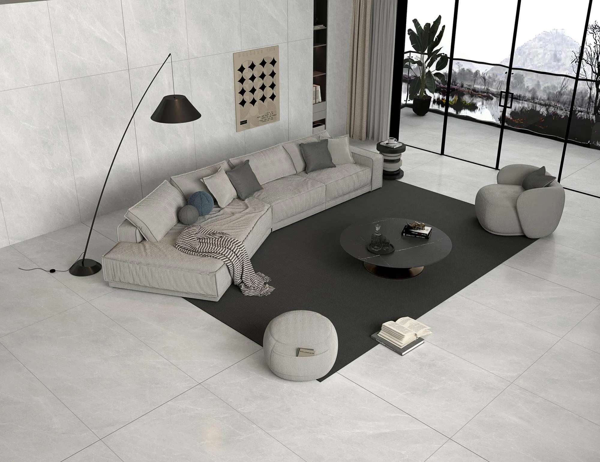 Hot Selling Modern Premium 900*1800 Porcelain Sintered Slab for Wall and Floor Tile