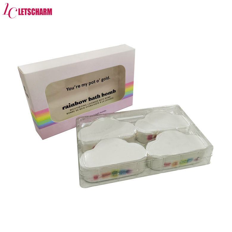 Ls005 OEM/ODM Custom Rainbow Bath Beads 4-Pack Personalized Bubble Bath Bomb