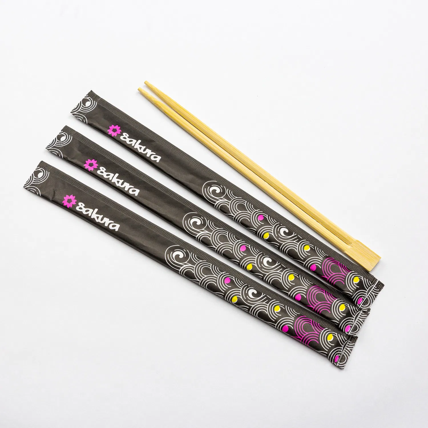 Hot Selling Paper Packing Disposable Round Bamboo Chopsticks From China