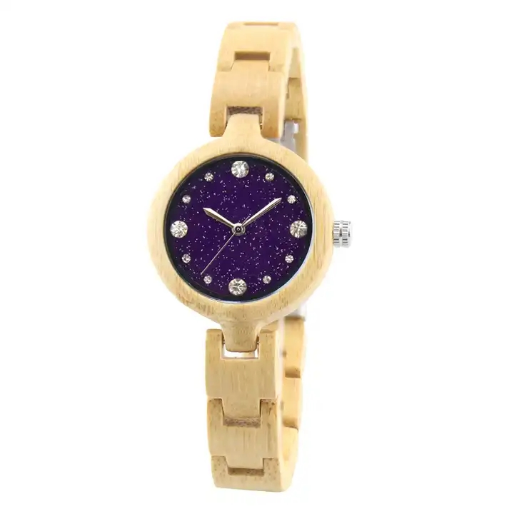 Handmade Women Quartz Wristwatch Luxury Brand Wood Custom Logo Watch Wood