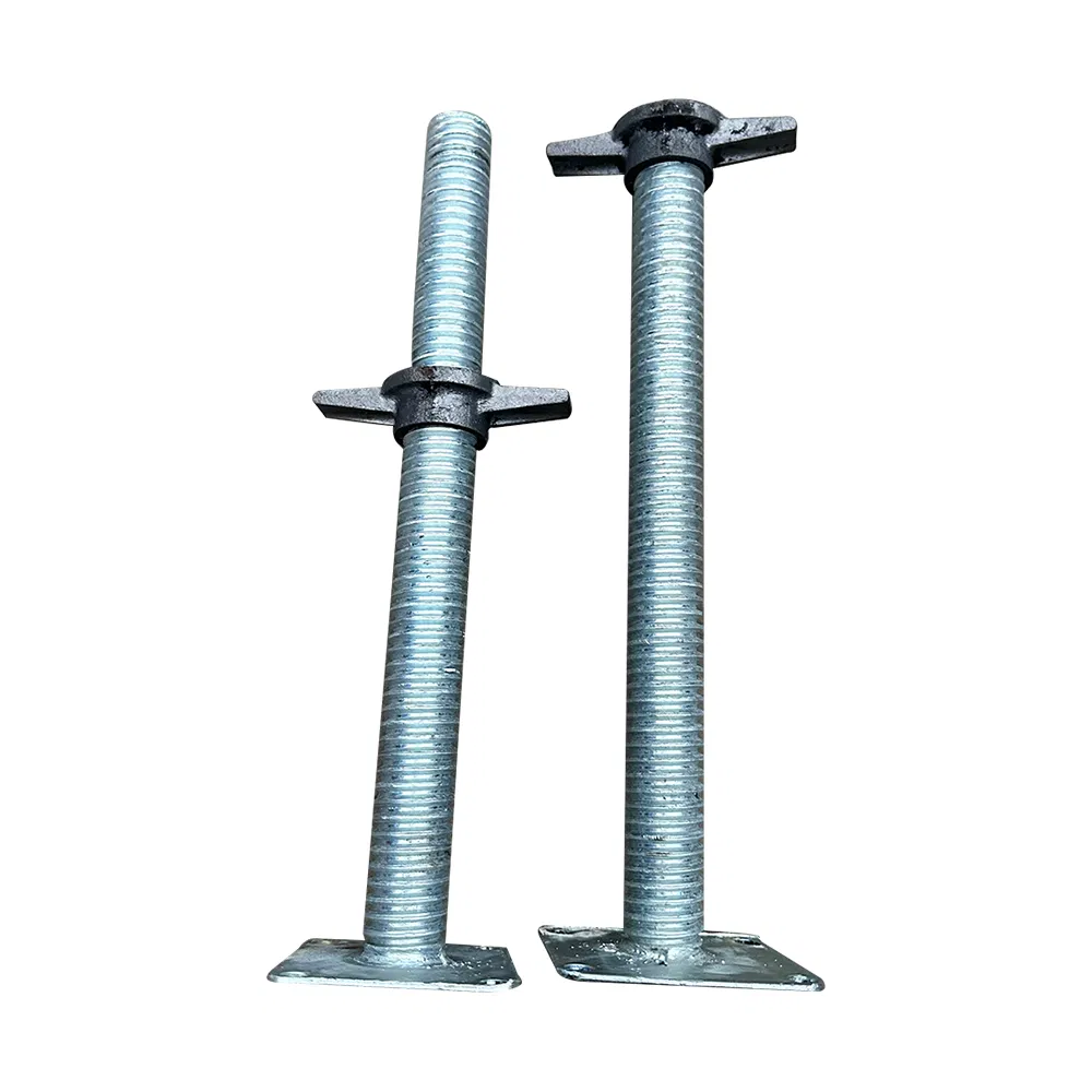Safety Hot DIP Galvanizing Steel Scaffold Square Plate Adjustable Leveling Screw Jack