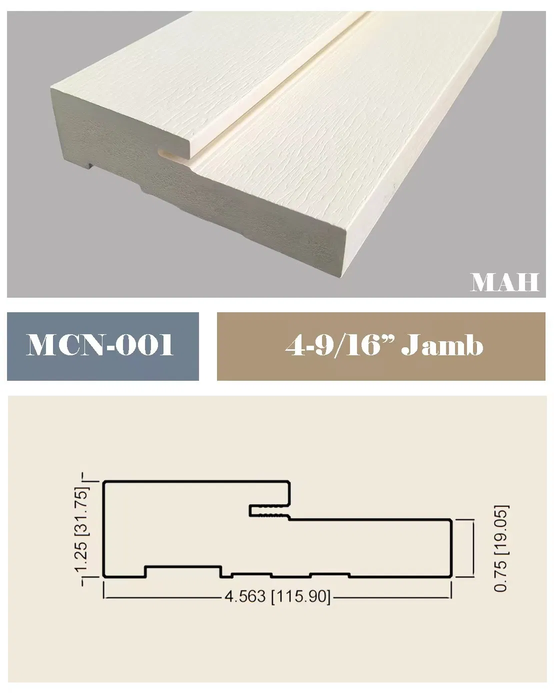 Fiberglass Front Door with PVC Door Frame