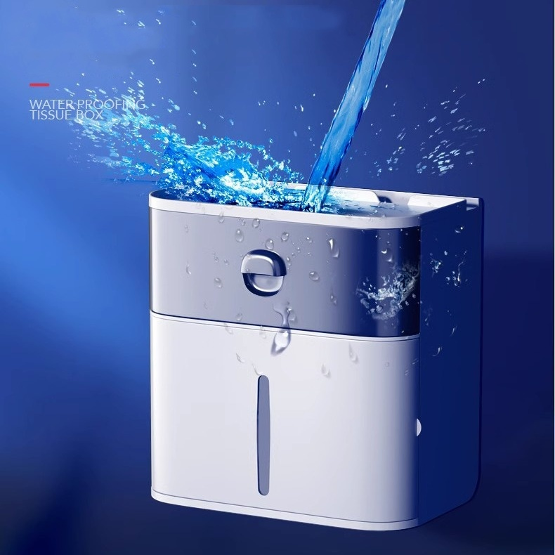 Bathroom Wall-Mounted Creative Multifunctional Storage Rack Roll Paper Towel Box