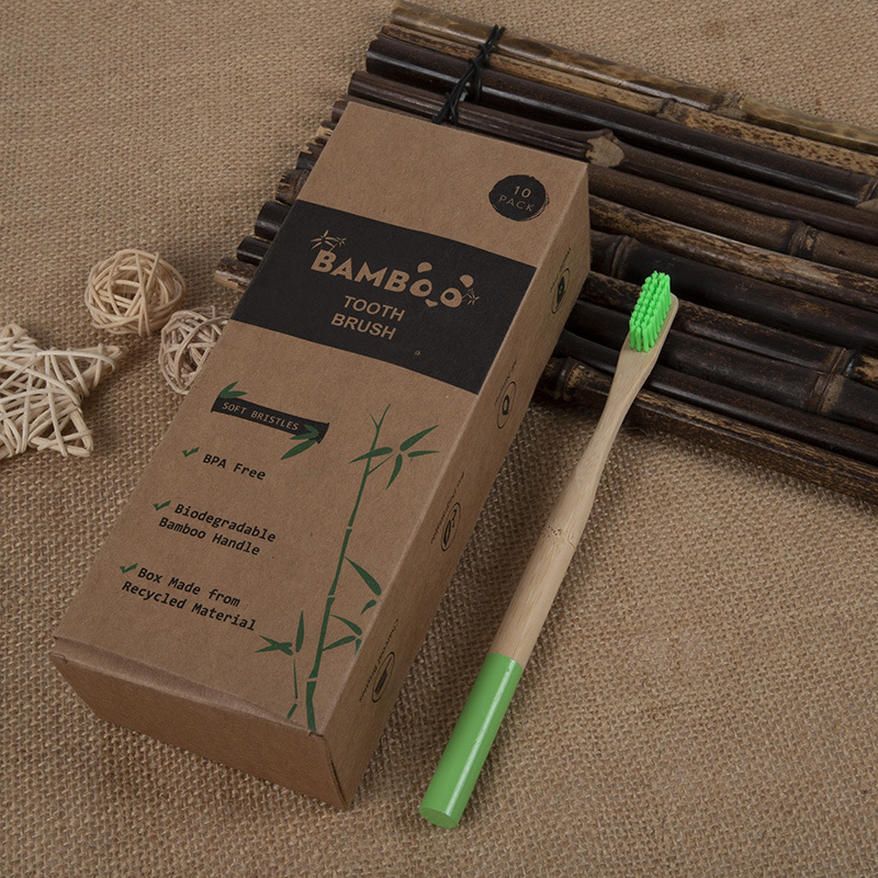 Eco Friendly Customized High Quality Hotel Bamboo Toothbrush with Package