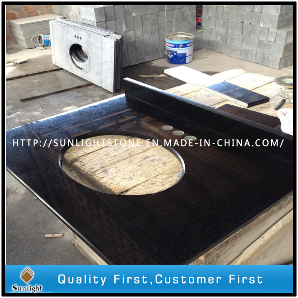 Black Granite G684 Basalt Slab for Kitchen Countertop