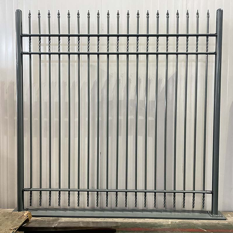 Bonkfc New Design Focused Fence Heavy Duty Fence 20 Square Aluminum Gun Tip and Screw Flower Tube Security Privacy and Durability