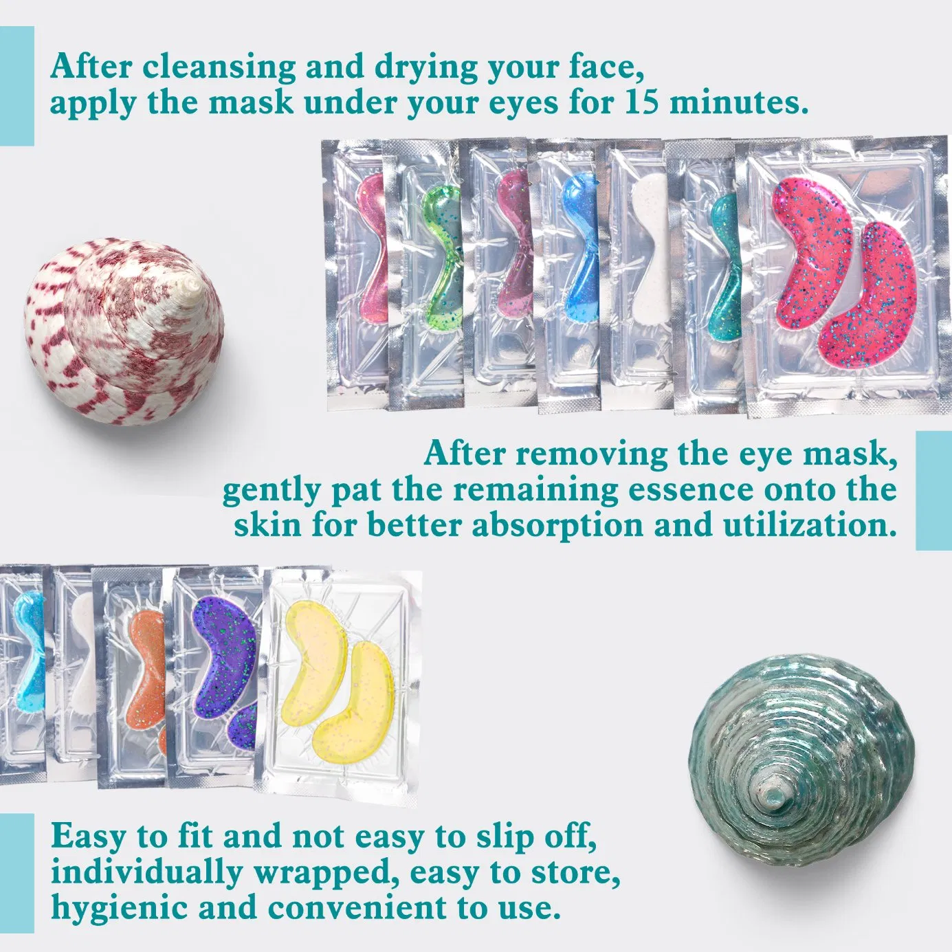 Wholesale Private Label Dark Circle 24K Gold Foil Hyaluronic Acid Collagen Eye Pad Patch Mask