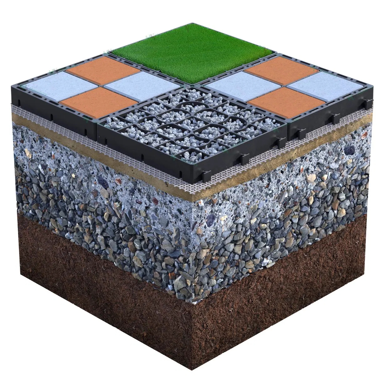 HDPE Outdoors Paving Grid Mat System for Dam Garden Slope Park for Mud Ground Control