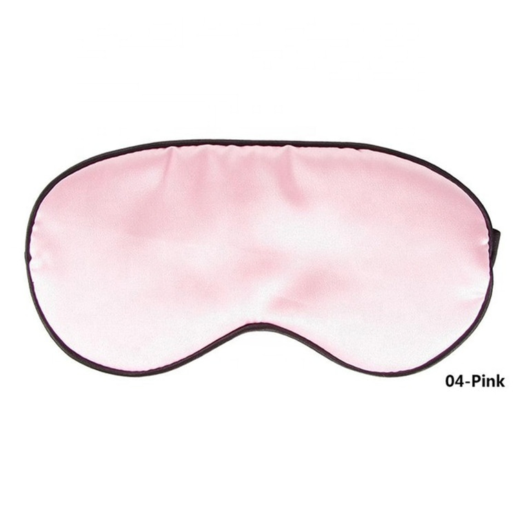 Hot Sale Custom Logo Printed 100% Light Blocking Silk Sleep Eye Mask