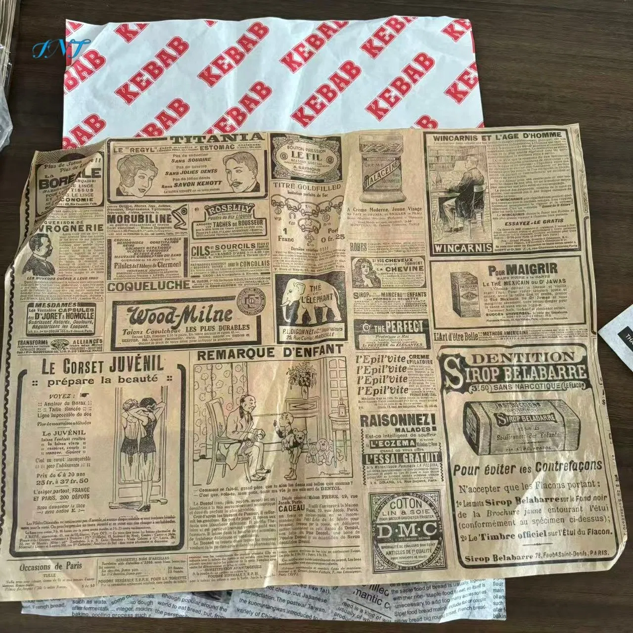 Disposable Custom Printed Table Placemat Paper Matsfor Restaurant Catering Service