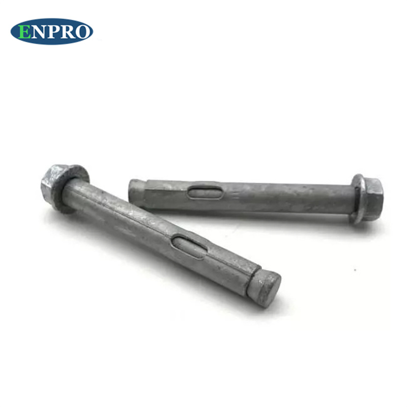 Concrete Fixing Carbon Steel HDG Hot DIP Galvanized Sleeve Anchor Bolt Grade 4.8 Grade 8.8