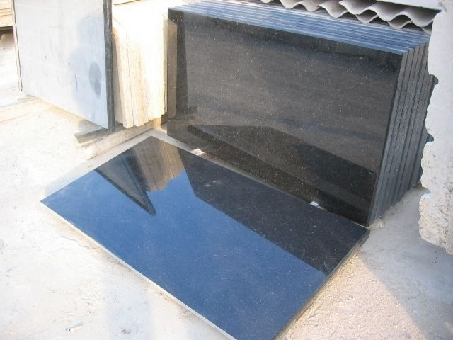 Natural Black Granite Flooring Border Design Granite Black Galaxy Slabs for Countertops
