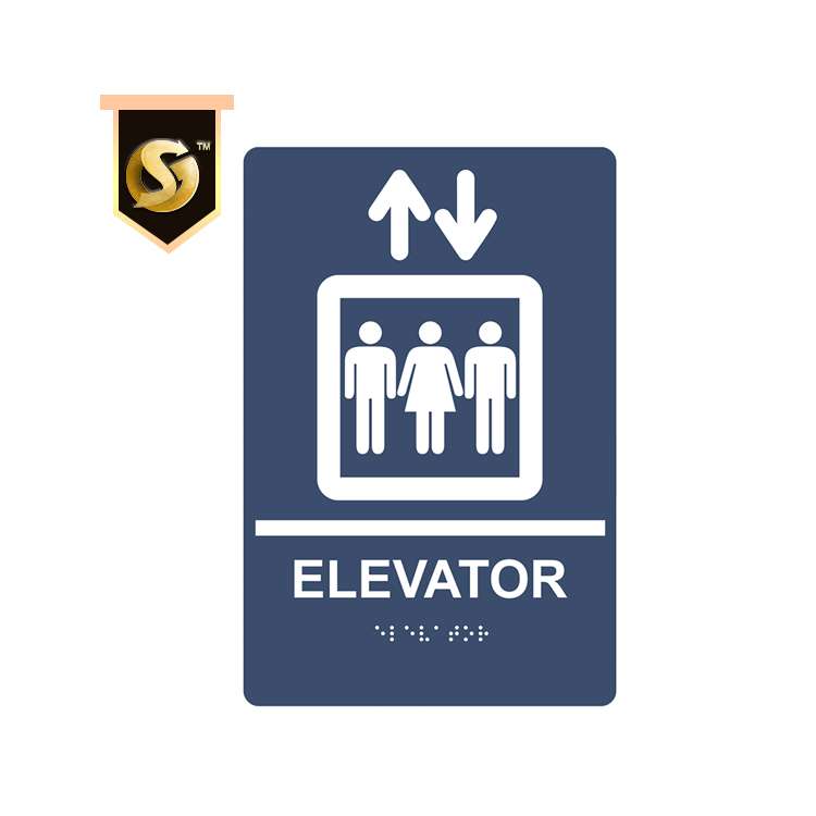 Custom Aluminum Office Sign Door Plate Signage Braille Display