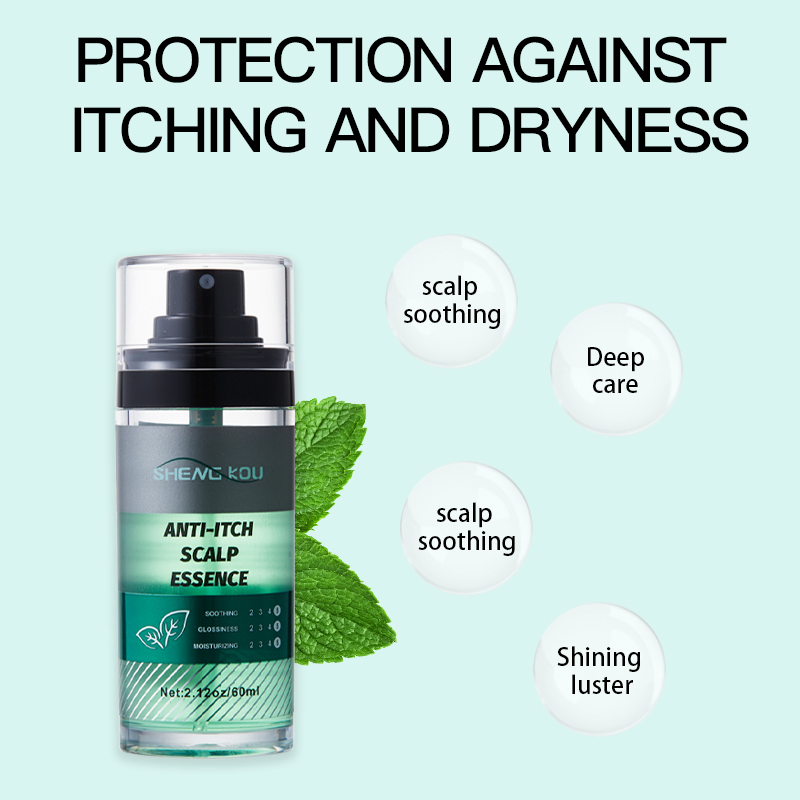 Factory Private Label Black Hair Care Products Wholesale Menthol Scalp Soothing Shining Luster Hair Essence
