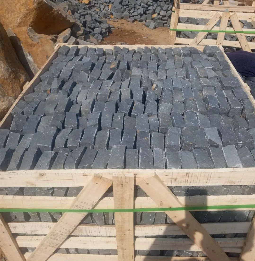 Pavement Stone G654 Cobble Stone on Mesh Granite Flamed Driveway