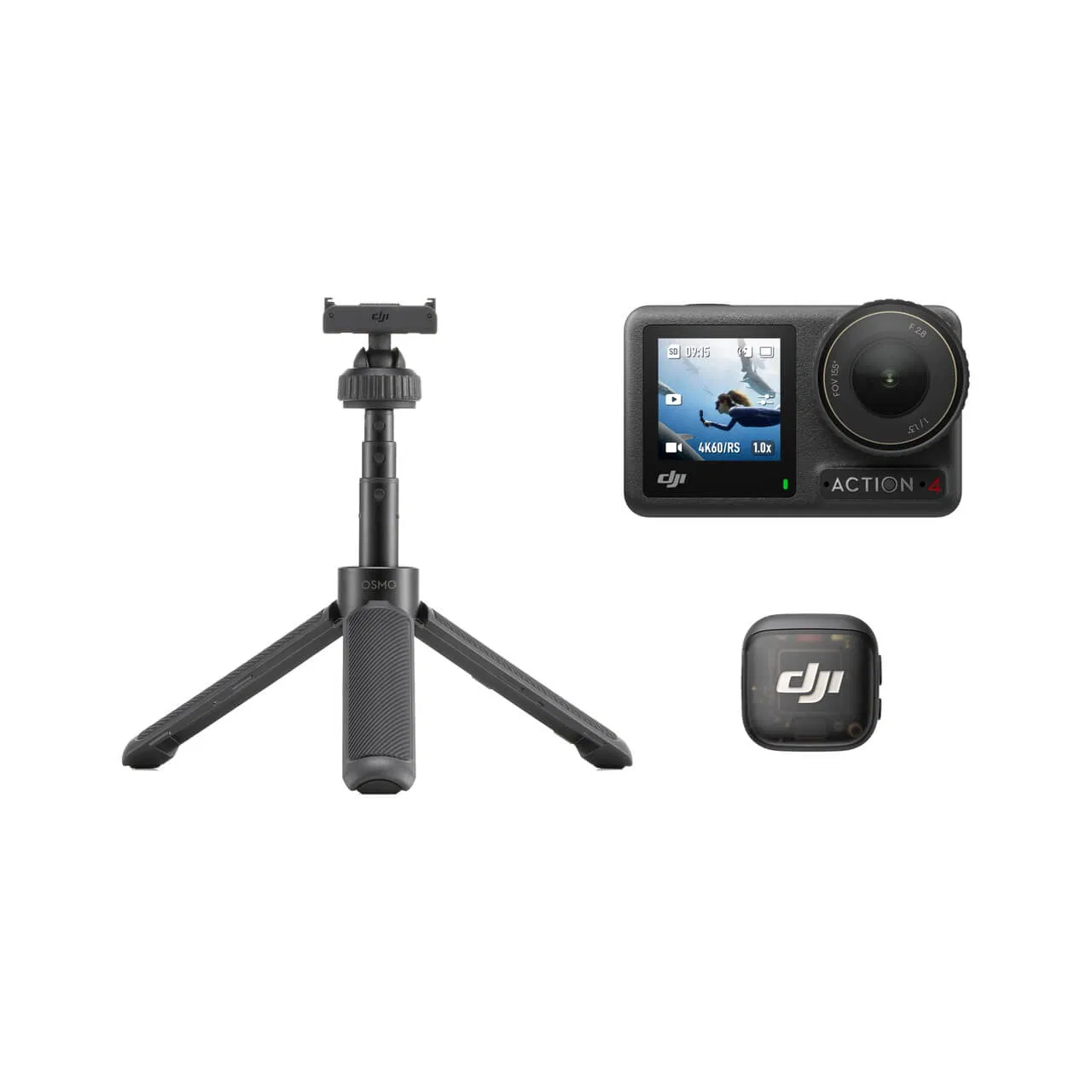 Экшн-камера DJI Osmo Action 4 с микрофоном