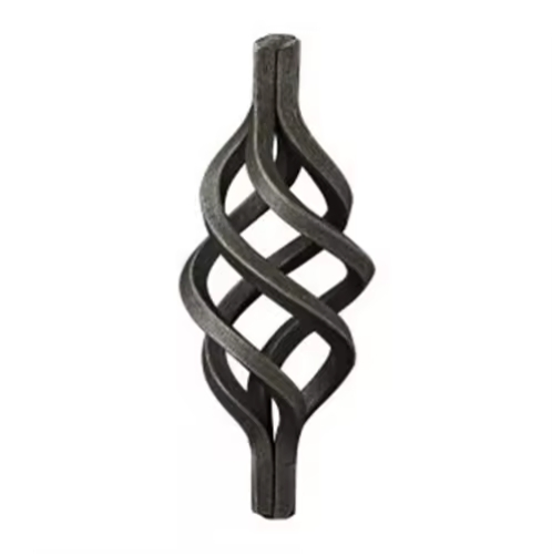 French Wrought Iron Twisted Door Elegant Courtyard Distressed Wall Basket