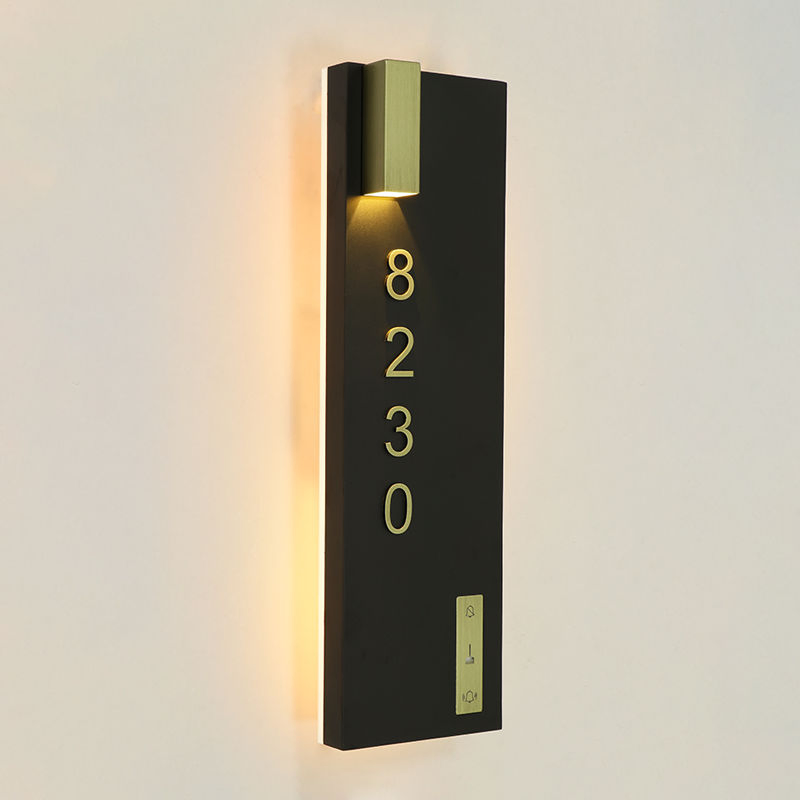 Ezd Custom Illuminated Doorbell Light Number Hotel Door Signs with Switch System
